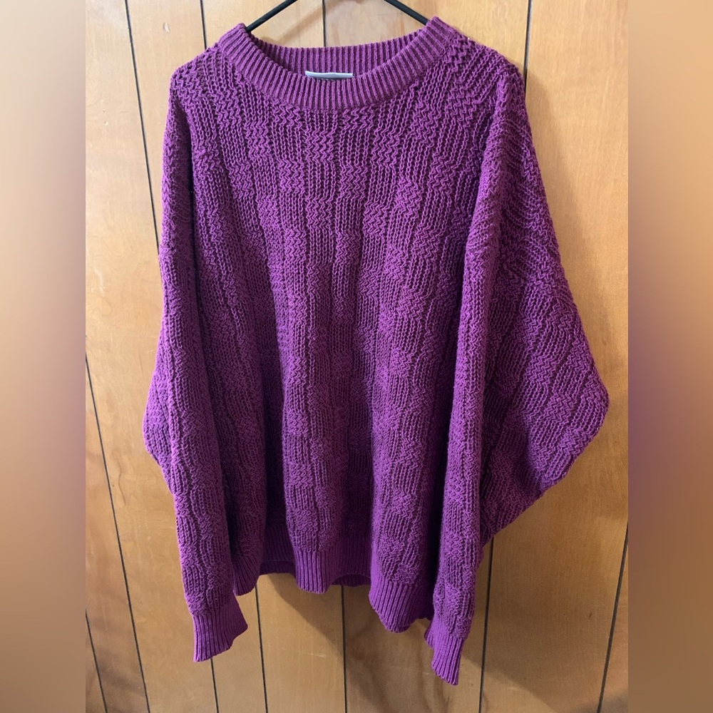 Weekends Autumn Winter Thick Long Wool Sweater Pullover Top Women Size XL EUC